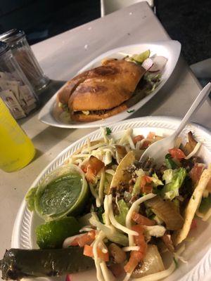 Tacos y torta