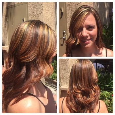 Fall colors for Monica/ hair by Brandi