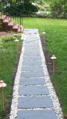 pathway lights installed