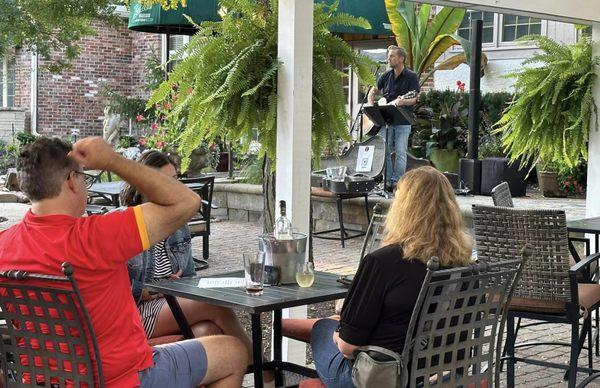 Live music in the courtyard.