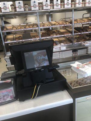 Electronic cash register in the new location