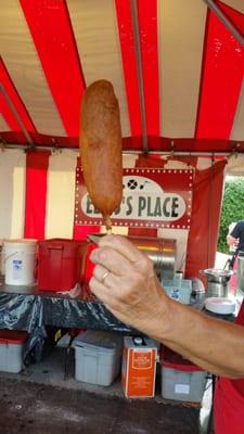 The largest Nathan's corn dog I've ever seen!!