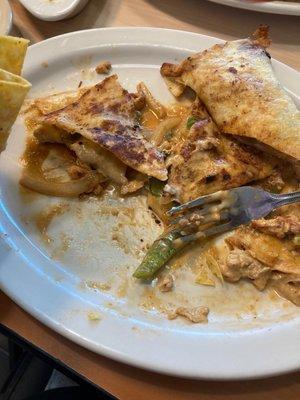 wet quesadilla