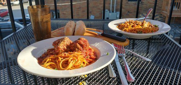 Spaghetti with meatballs