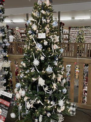 Blue china themed tree! Reminded me of my grandma