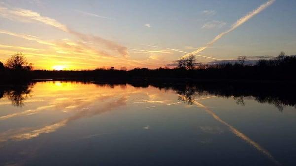 Sunset on the Walter C Best Wildlife Preserve.