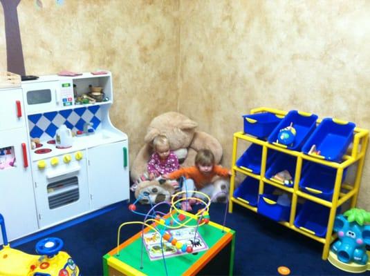 Play room for tots while mom shops.