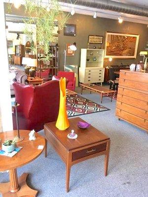 store view; a wide variety of furniture and furnishings