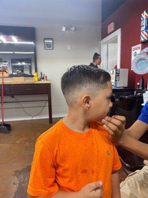 Mid fade on my nephew For back to school Cut!