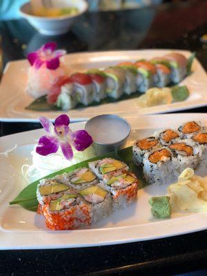 Rainbow Roll, Spicy Tuna, East Roll