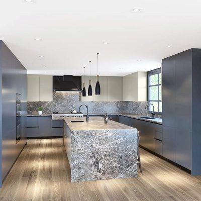 Kitchen design and 3d render