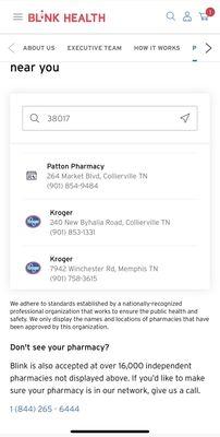 Shows Patton Pharmacy is a provider for this online pharmacy which they knew nothing about.