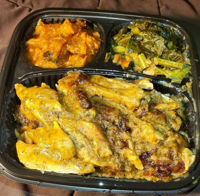 Turkey Wings w/ Collard Greens & Yams