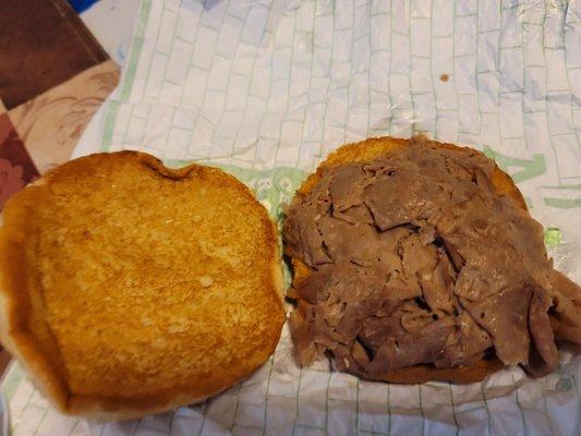 Classic Roast Beef sandwich.