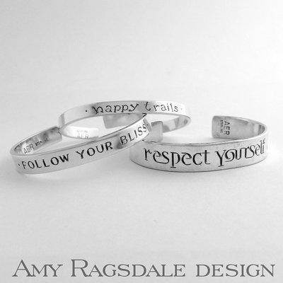 hand crafted solid sterling or gold Guardian Cuffs hand engraved per your instructions