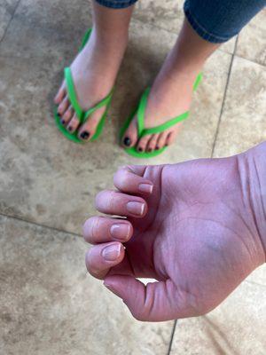 Buffed manicure & amazing pedicure