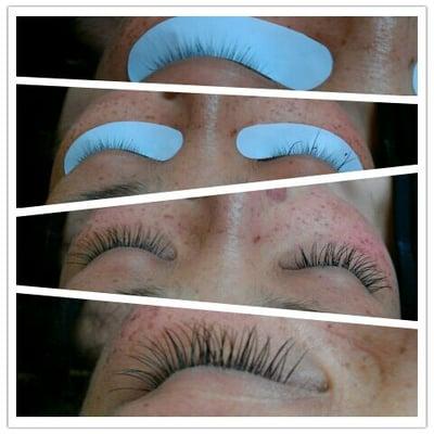 Before and after eyelashes by Yvette