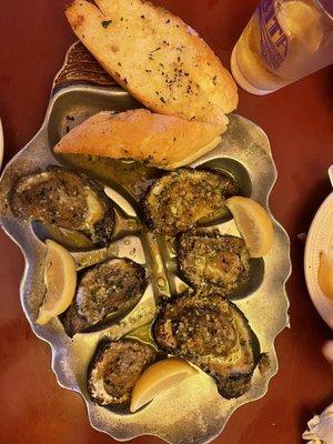 Half dozen chargrilled oysters