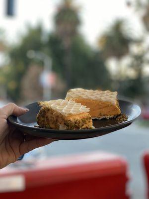 Saffron ice cream sandwiches