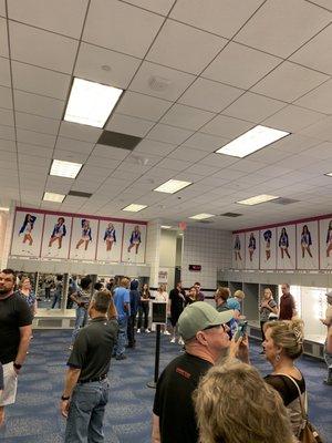 Cheerleaders' locker room