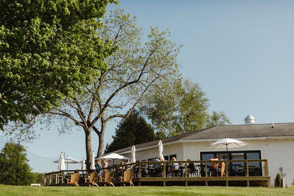 Beautiful outdoor seating with plenty of shade