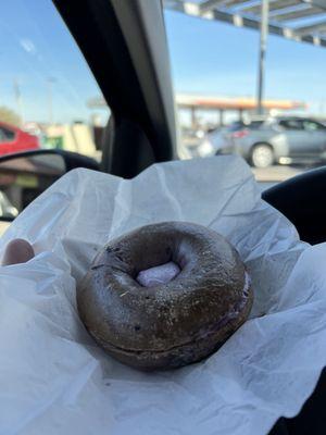 Blueberry Bagel with Blueberry Cream Cheese