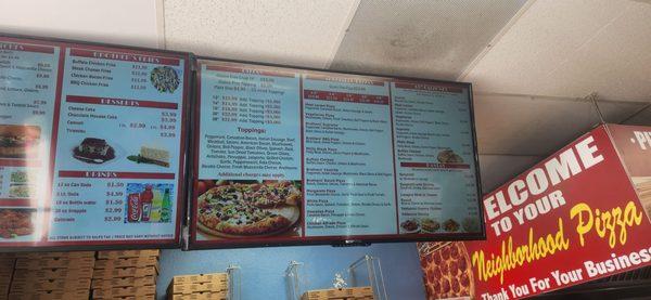 Menu right side