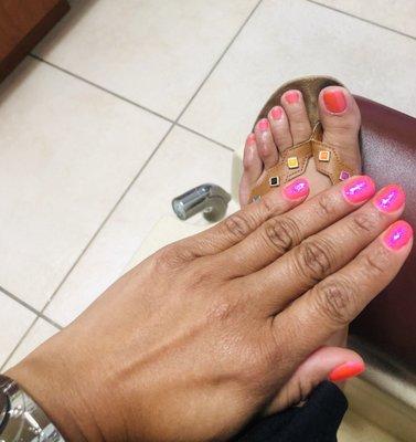 Gel Mani and Pedi courtesy of the best of the best!