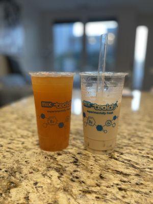 Grapefruit Green Tea and Roasted Milk Tea