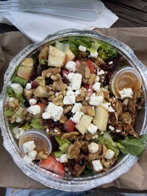 Apple chicken salad with extra dressing