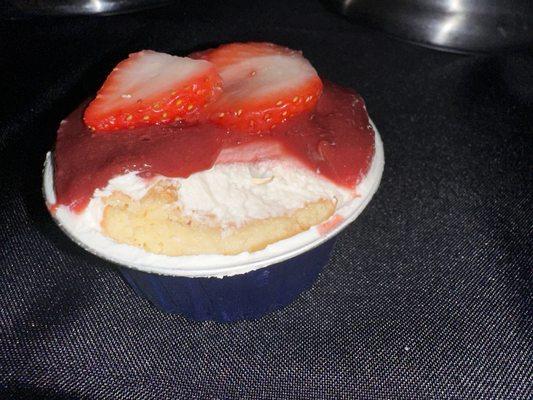 Strawberry tres leches mini cake