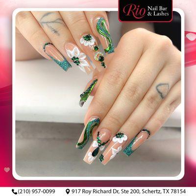 " Bring the garden to your nails with our stunning flower designs! Perfect for any occasion.  
Schedule your session today and let your