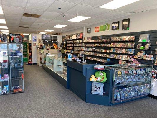 Main counter and glass cases