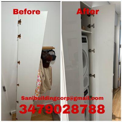 Wardrobe cabinet door repair service