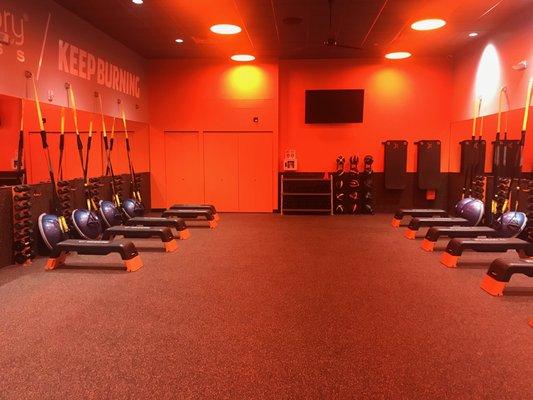 Floor workout area