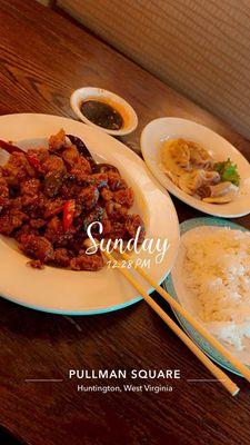 Dry Chili Pepper Chicken and Fried Dumplins