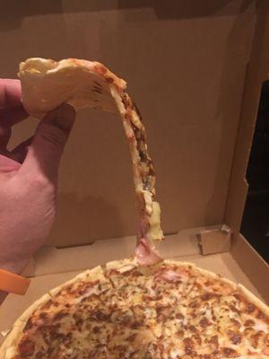 " well done " thin crust