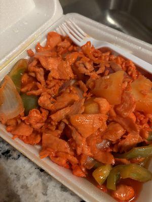 The sweet and sour chicken I received