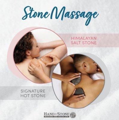 Try our signature stone massage.