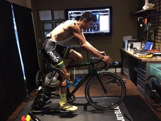 Retul Bicycle Fit on Aevolo Professional Team cyclist, Michael Hernandez.