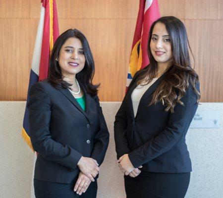 Attorneys Azra Ahmad and Lena Salameh