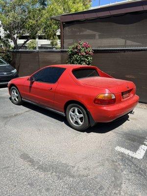 Awesome '94 Honda Del Sol in the lot - remember driving this in my Gran Turismo days