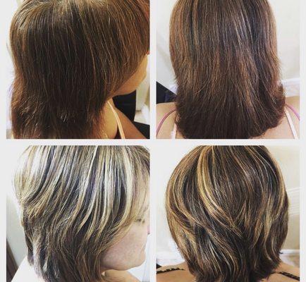 Layered cut & highlights