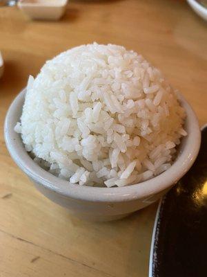 Steamed rice.