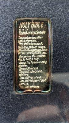 One of two Ten Commandment bars -- beautiful patina.