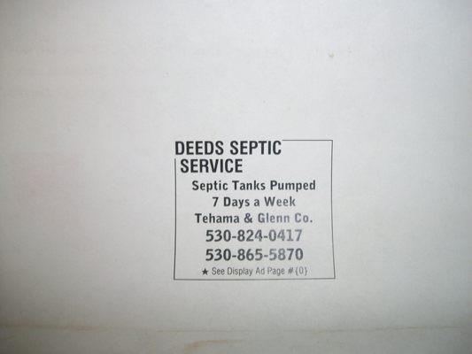 Deeds Septic Service