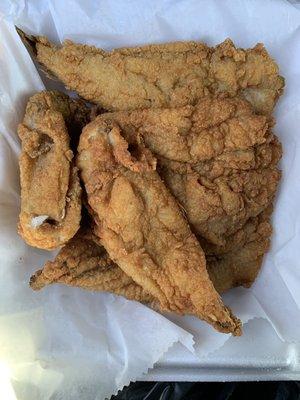 Fried whiting "sandwich"- clearly it's enough for two or more people!