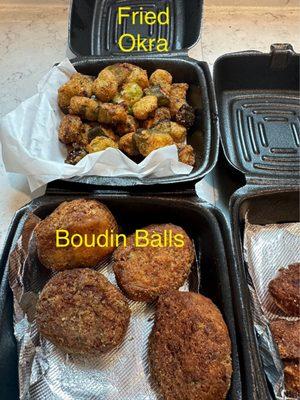 Boudin Balls, Fried Okra