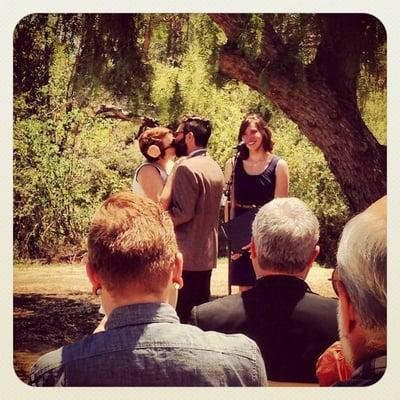 Officiating a great wedding of great love in San Diego in 2013.