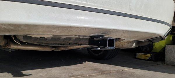 Perfectly installed hitch receiver from Draw-Tite